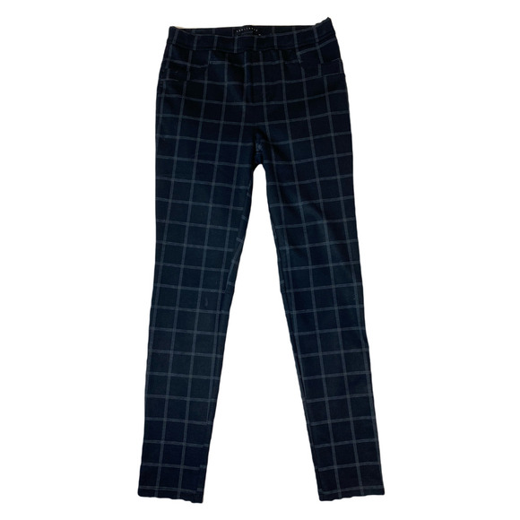 Sanctuary Dark Blue Window Pane Plaid Leggings Size Small - Picture 1 of 4